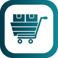 Cart Glyph Gradient Corner Icon vector