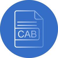 CAB File Format Flat Bubble Icon vector