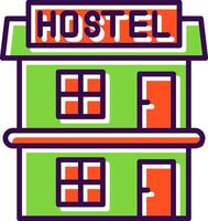 Hostal lleno diseño icono vector