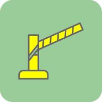 Barrier Filled Yellow Icon vector