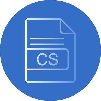CS File Format Flat Bubble Icon vector