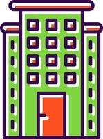 Skyscraper filled Design Icon vector