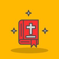 Biblia lleno sombra icono vector