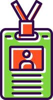 Employee badge filled Design Icon vector