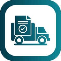 Proof Of Delivery Glyph Gradient Corner Icon vector