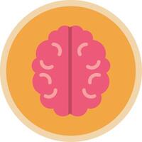 Brain Flat Multi Circle Icon vector