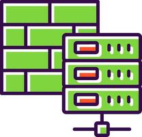 Firewall filled Design Icon vector
