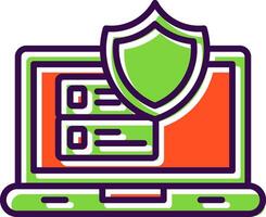 Data Protection filled Design Icon vector