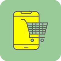 Commerce Filled Yellow Icon vector