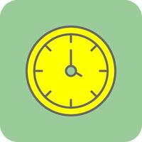 Clock Filled Yellow Icon vector