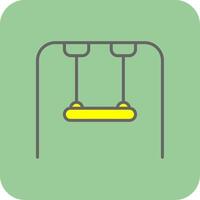 Swing Filled Yellow Icon vector