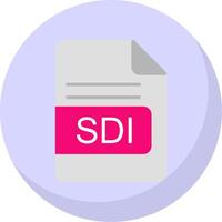 SDI File Format Flat Bubble Icon vector