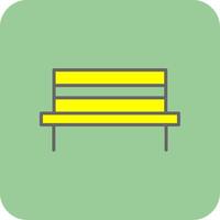 Bench Filled Yellow Icon vector