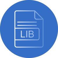 LIB File Format Flat Bubble Icon vector