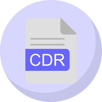 CDR File Format Flat Bubble Icon vector