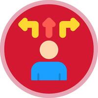 Decision Making Flat Multi Circle Icon vector