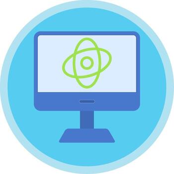 Computer Science Flat Multi Circle Icon vector