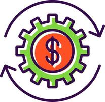 Money Working filled Design Icon vector