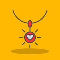 NECLACE Filled Shadow Icon vector