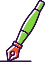 Ink Pen filled Design Icon vector