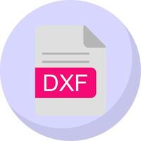 DXF File Format Flat Bubble Icon vector