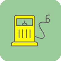 Gas Station Filled Yellow Icon vector