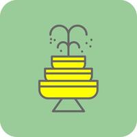 Fountain Filled Yellow Icon vector