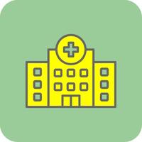 Hospital Filled Yellow Icon vector