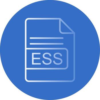 ESS File Format Flat Bubble Icon vector