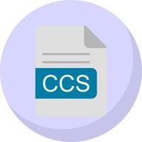 CCS File Format Flat Bubble Icon vector