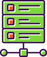 Database filled Design Icon vector