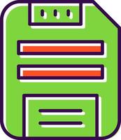 Save Data filled Design Icon vector