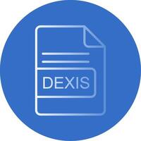 DEXIS File Format Flat Bubble Icon vector