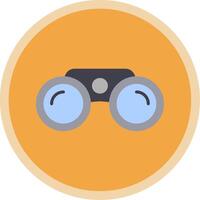 Binoculars Flat Multi Circle Icon vector