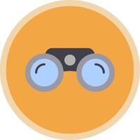 Binoculars Flat Multi Circle Icon vector