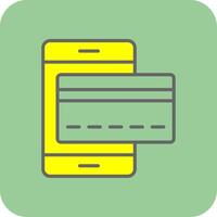 Mobile Payments Glyph Gradient Corner Icon vector