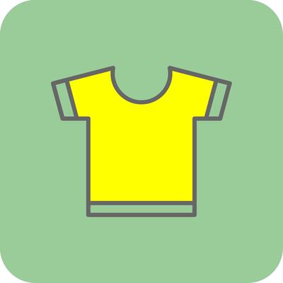 T Shirt Filled Yellow Icon