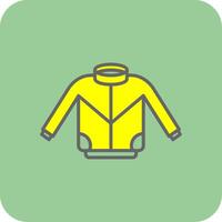 chaqueta lleno amarillo icono vector