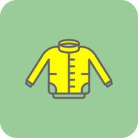 Jacket Filled Yellow Icon vector