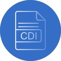 CDI File Format Flat Bubble Icon vector