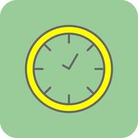 Clock Filled Yellow Icon vector