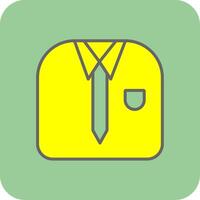 Working Suit Filled Yellow Icon vector