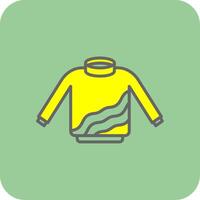 Sweater Filled Yellow Icon vector