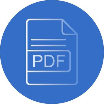 PDF File Format Flat Bubble Icon vector