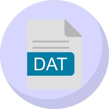 DAT File Format Flat Bubble Icon vector
