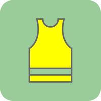 Undershirt Filled Yellow Icon vector