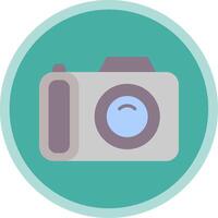 Camera Flat Multi Circle Icon vector