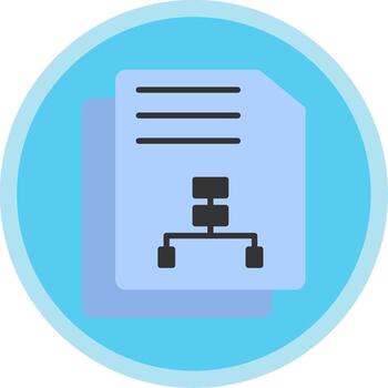 documento plano multi circulo icono vector