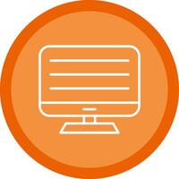 Computer Line Multi Circle Icon vector