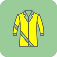Coat Filled Yellow Icon vector